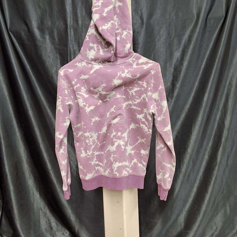 Purple Tie-Dye Volcom Hoodie with Logo - Picture 5 of 10